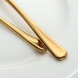 5 Pcs/set Pure Gold European Dinnerware Knife 304 Stainless Steel  Flatware Sets