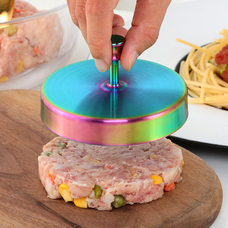 Buyer Star Stainless Steel Non-stick Hamburger Beef Press Mould Barbecue Kitchen Gadget