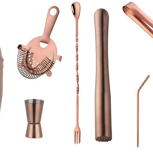 Buyer Star Cocktail Shaker Bar Set, 25oz Martini Shaker, 8-piece Bartender Kit Drink Bartender Stick Tool Set