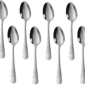 Buyer Star Espresso Spoons Set of 8,Cute Small Coffee Spoons, Stainless Steel Demitasse Spoons for Tea, Dessert Appetizer Mini Coffee Spoon Stainless Steel Teaspoons, 5.5-inch (Black)