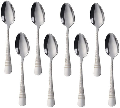 Buyer Star Espresso Spoons Set of 8,Cute Small Coffee Spoons, Stainless Steel Demitasse Spoons for Tea, Dessert Appetizer Mini Coffee Spoon Stainless Steel Teaspoons, 5.5-inch (Black)