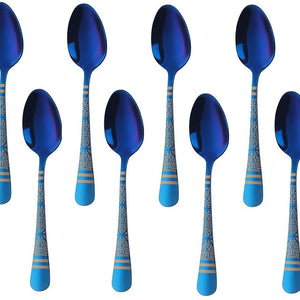 Buyer Star Espresso Spoons Set of 8,Cute Small Coffee Spoons, Stainless Steel Demitasse Spoons for Tea, Dessert Appetizer Mini Coffee Spoon Stainless Steel Teaspoons, 5.5-inch (Black)