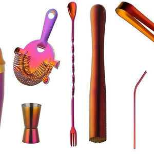 Buyer Star Cocktail Shaker Bar Set, 25oz Martini Shaker, 8-piece Bartender Kit Drink Bartender Stick Tool Set