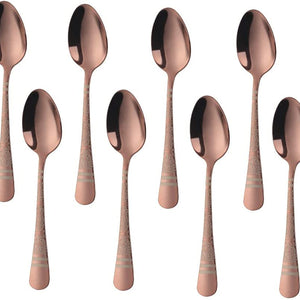 Buyer Star Espresso Spoons Set of 8,Cute Small Coffee Spoons, Stainless Steel Demitasse Spoons for Tea, Dessert Appetizer Mini Coffee Spoon Stainless Steel Teaspoons, 5.5-inch (Black)