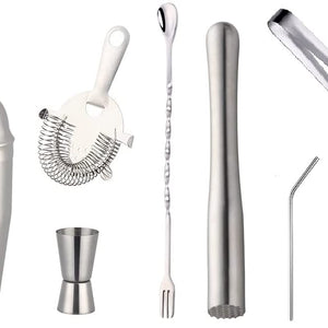 Buyer Star Cocktail Shaker Bar Set, 25oz Martini Shaker, 8-piece Bartender Kit Drink Bartender Stick Tool Set