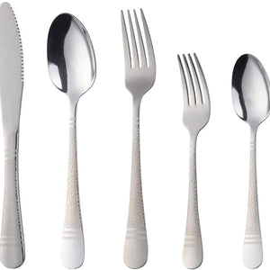 Buyer Star Flatware Cutlery Red 20 Pieces Silverware Set, Stainless Steel Titanium Colorful Utensils, Cutlery Set,Tableware Set, Reusable, Mirror Polished, Dishwasher Safe