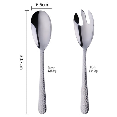 Buyer Star Snake Skin Design Long Salad Spoon Fork 2Pcs Tableware Sets 304 Stainless