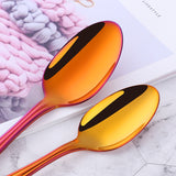 Stainless Steel Dinnerware Colorful Magic Red Cutlery Restaurant Wedding