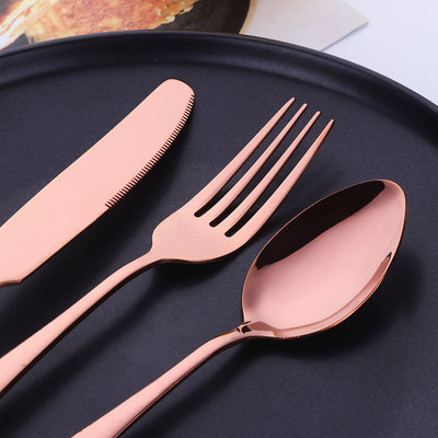 Amazon Hot Sale Cutlery Set Mirror Polished for Restaurant