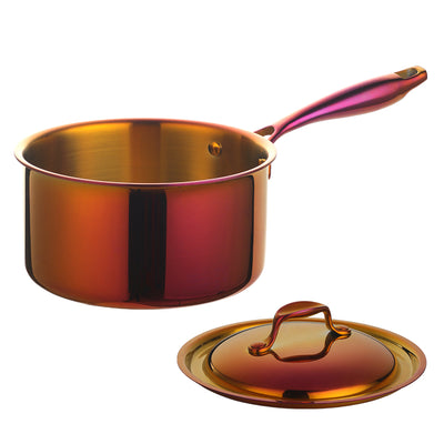 Stainless Steel Milk Pot 3 layers Bottom Butter Chocolate Melted Pan Long handle Pot with Lid