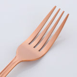 Accept Customer LOGO Tableware Sets Mirror Polished Cutlery Rose Gold Color