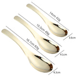 304 Stainless Steel Tableware Spoon Light Gold Mirror Polishing Cutlery Sets