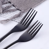 Accept Custom Logo Black Cutlery For Wedding Hotel Banquet Tableware Sets