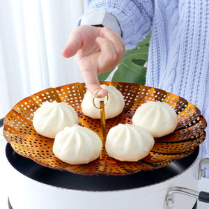 Buyerstar Stainless Steel Folding Steamer Multi-functional kitchen tools for steaming rack