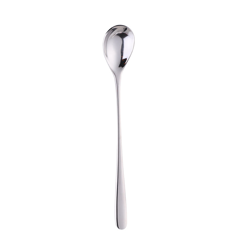 Short Handle Stainless Steel Ice Spoon Colorful Cold Drink Fruit Mixing Spoons Coffee Ice Cream
