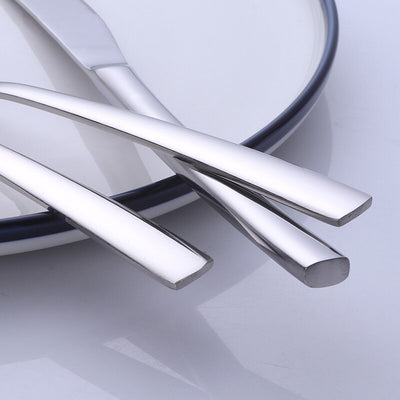 5pcs/Set Silverware Sets Stainless Steel Forks Knives Spoons Cutlery Sets