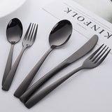 5pcs/Set Silverware Sets Stainless Steel Forks Knives Spoons Cutlery Sets