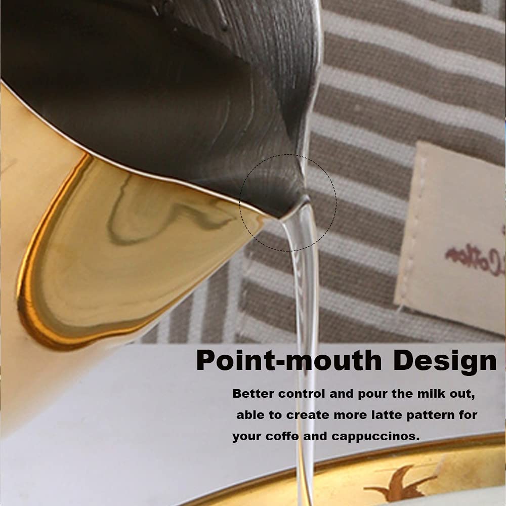 Buyer Star Milk Frother Cup Coffee Frothing Barista Tools Stainless Steel Cup Espresso Accessories Latte Art Steaming