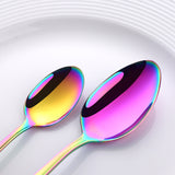 304 Stainless Steel Metal Tableware Sets Rainbow Color for Party Wedding