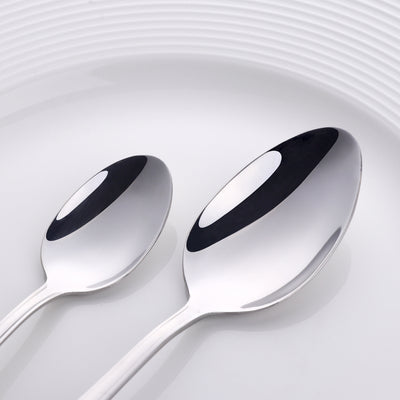 304 Stainless Steel Metal Dinnerware Silver Cutlery Restaurant Wedding