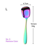 Buyer Star Bulk Hot Sale Popular Tableware Spoon Rainbow Color Mirror Polishing