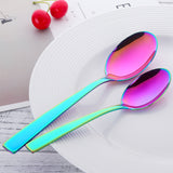 Accept OEM ODM Tableware Set Rainbow Color cutlery for Party