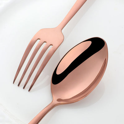 304 Stainless Steel Rose Gold Accept Customized Tableware Sets