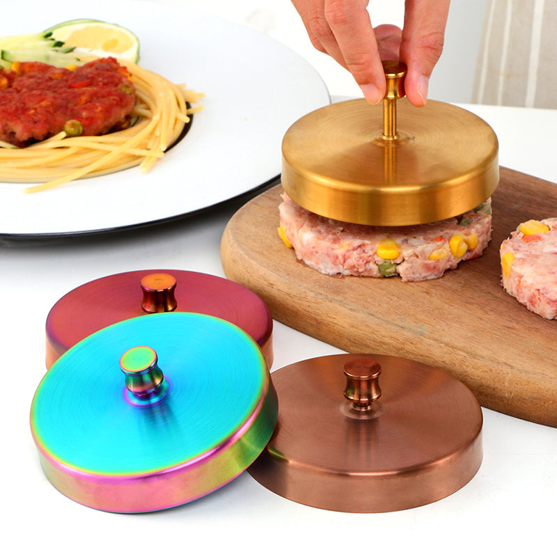 Buyer Star Stainless Steel Non-stick Hamburger Beef Press Mould Barbecue Kitchen Gadget