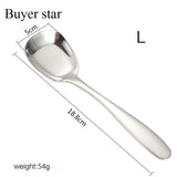 Mirror Polishing Edge Smooth Tableware Flat Spoon Silver Cutlery Sets