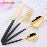 Gold Polish Stainless Steel Utensil Cutlery Set