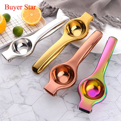 Buyer Star Quality Metal Lemon Squeezer, Citrus Juicer, Manual lemon Press for Extracting the Most Juice Possible