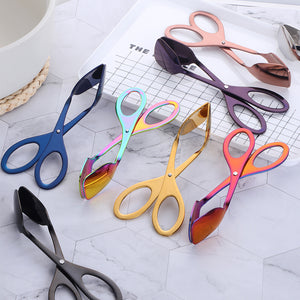 Buyer Star Kitchen Tongs Stainless Steel Food Tongs Golden Bread Clamp Salad Clip