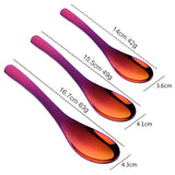 Amazon Hot Sale Popular Tableware Spoon Magic Red Color Mirror Polishing