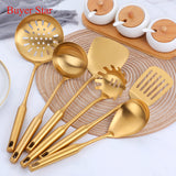 6pcs Kitchen tools stainless steel cooking kitchenware Utensils set spoon,soup ladle,spatula