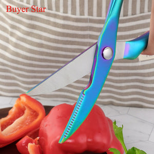 Buyerstar Stainless Steel Kitchen Scissor Shear Fish Duck Cutter Kitchen Gadget Knife BBQ Tools