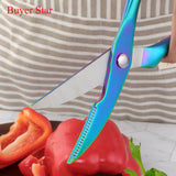 Buyerstar Stainless Steel Kitchen Scissor Shear Fish Duck Cutter Kitchen Gadget Knife BBQ Tools