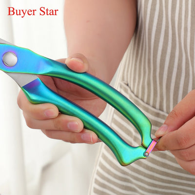 Buyerstar Stainless Steel Kitchen Scissor Shear Fish Duck Cutter Kitchen Gadget Knife BBQ Tools