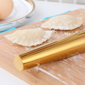 Buyer Star Stainless Steel Non-Stick Rolling Pin Dough Roller Bake Pizza Kitchen Utensil