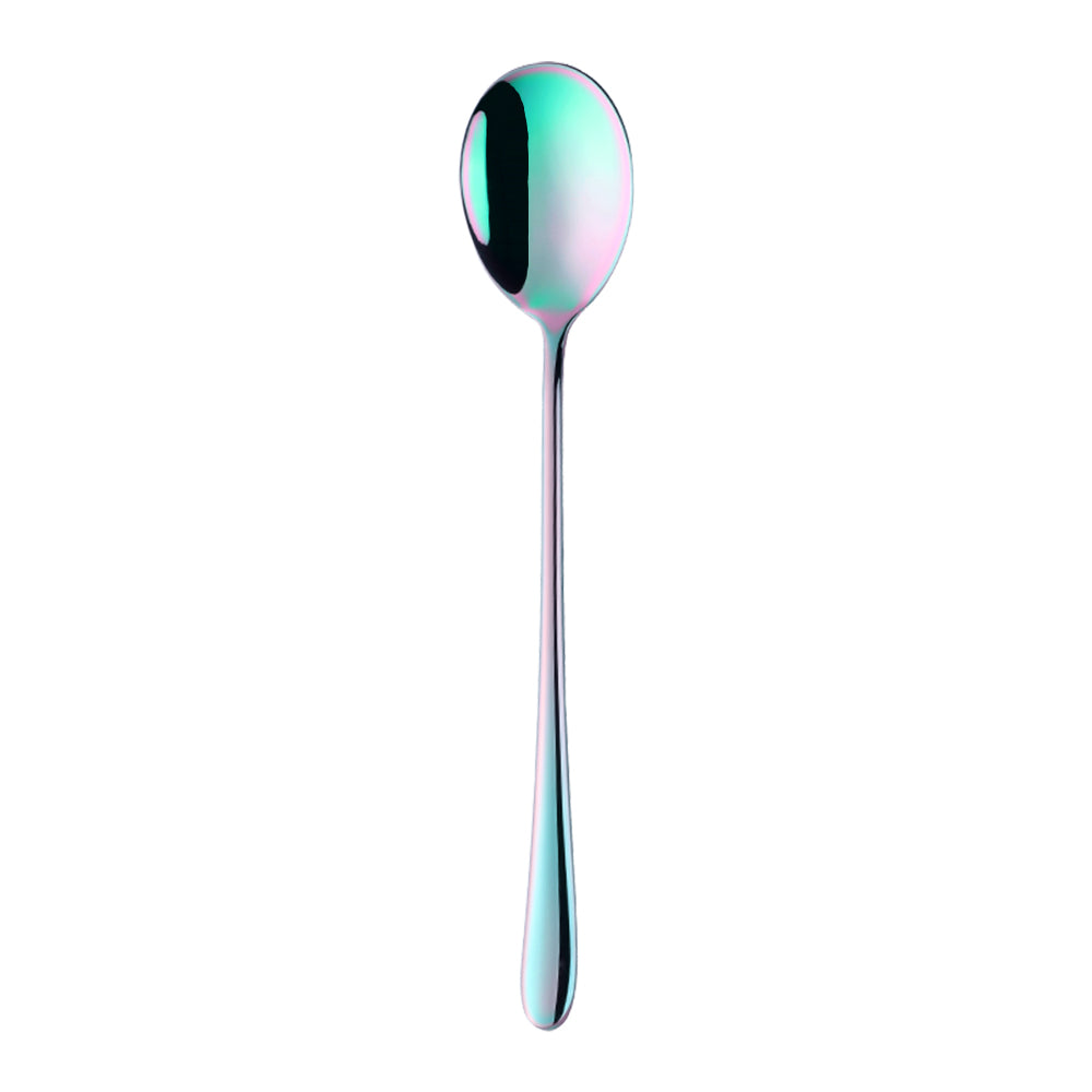 Colorful Coffee Spoon Stainless Steel Long Handle Tablespoon Korean Mixing Spoons Set Dessert Long Ice Kitchen Scoop