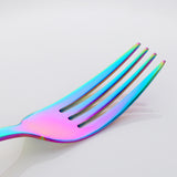 Accept OEM ODM Tableware Set Rainbow Color cutlery for Party