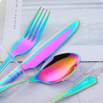 Customized Color Tableware Sets Mirror Polished Cutlery for Party Wedding