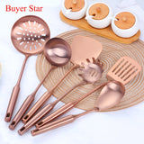 6pcs Kitchen tools stainless steel cooking kitchenware Utensils set spoon,soup ladle,spatula