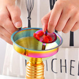 Stainless Steel Kitchen Funnel with Detachable Filter Kitchen Tools Useful Oil Liquid Funnel Wide Mouth Funnel for Canning Wine