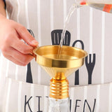 Stainless Steel Kitchen Funnel with Detachable Filter Kitchen Tools Useful Oil Liquid Funnel Wide Mouth Funnel for Canning Wine