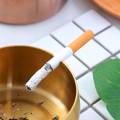 Ashtray Portable Stainless Steel Round Ashtray Anti-rusting Table-top Accessory