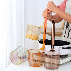 Stainless Steel Colander Tool Noodle Dumplings Mesh Basket Fryer French Fries Dryer Vegetable Food Sieve Sink Strainer