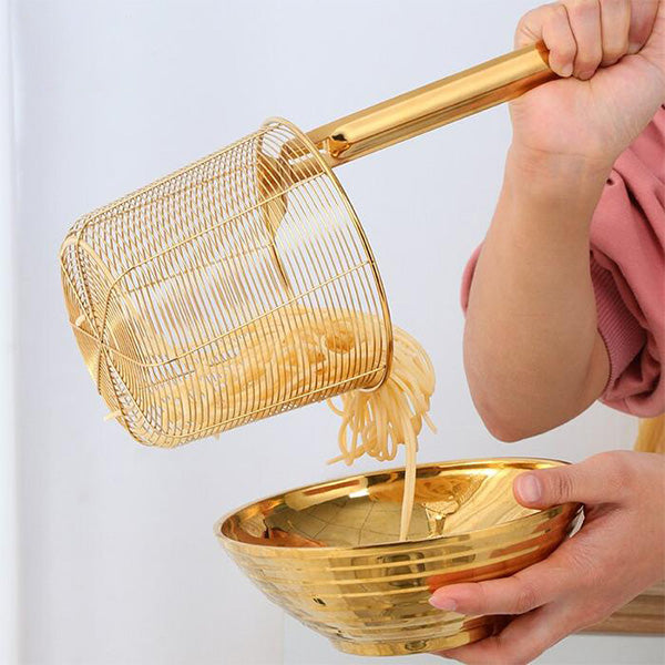 Stainless Steel Colander Tool Noodle Dumplings Mesh Basket Fryer French Fries Dryer Vegetable Food Sieve Sink Strainer