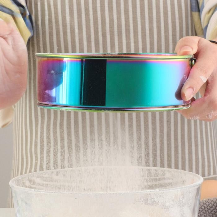Baking Pastry Tools Hand Crank Baking Tools Stainless Steel Flour Sifter Round Powder Sieve Cakes Pastry Tools