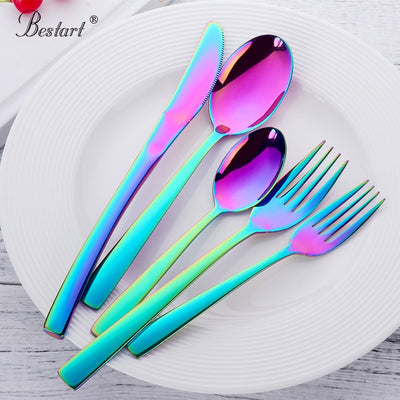 Buyer star Elegant Tableware Cutlery Set Stainless Steel Flatware Include Knife/Fork/Spoon