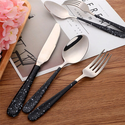 Buyer Star Cutlery Set Stainless Steel Flatware Dinner service for 5 knife fork spoon mirror polished